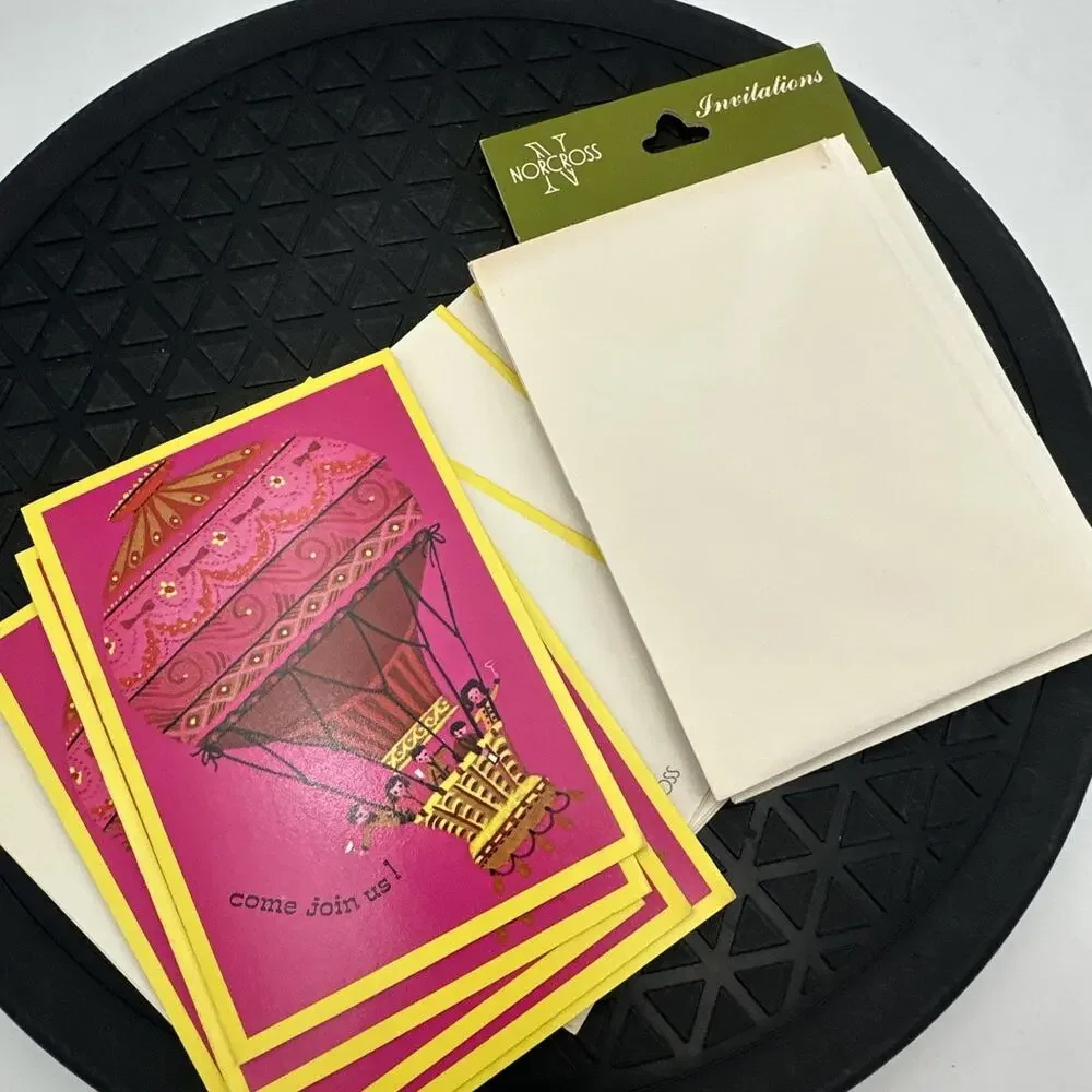 9 Vintage New Norcross “Come Join Us” Invitation Cards